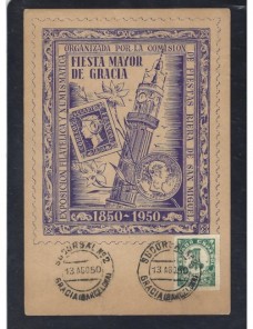 Tarjeta postal España Exposición Filatélica Barcelona España - Desde 1950.