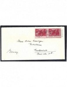 Frontal de carta Estados  Unidos con franqueo mecánico  EEUU - 1900 a 1930.