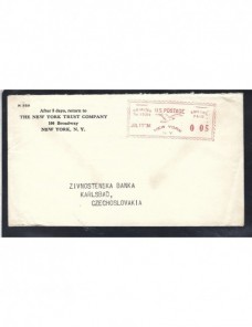Carta de Estados Unidos con franqueo mecánico EEUU - 1931 a 1950.