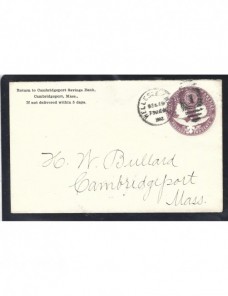 Sobre entero postal Estados Unidos EEUU - 1900 a 1930.