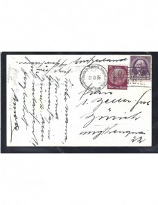 Tarjeta postal ilustrada Estados Unidos franqueo mixto y correo marítimo EEUU - 1931 a 1950.