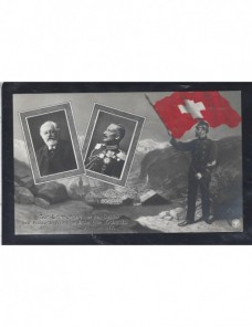 Tarjeta postal Suiza conmemorativa visita Kaiser Guillermo Otros Europa - 1900 a 1930.