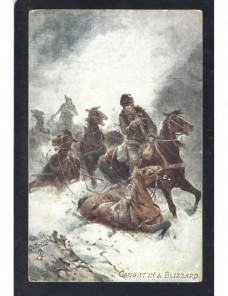 Tarjeta postal ilustrada Gran Bretaña escena caballos Gran Bretaña - 1900 a 1930.
