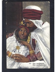 Tarjeta postal ilustrada Túnez escena popular Otros Mundial - 1900 a 1930.