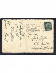 Tarjeta postal ilustrada Alemania matasellos propaganda  II Guerra Mundial Potencias del eje - II Guerra Mundial.