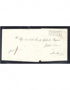 Prefilatelia carta Alemania Wolgast Alemania - Siglo XIX.