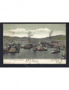 Tarjeta postal ilustrada Nueva Zelanda barcos Otros Mundial - 1900 a 1930.