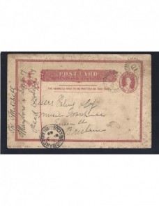 Tarjeta entero postal Australia Quensland Otros Mundial - Siglo XIX.