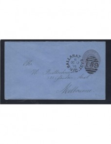 Sobre entero postal Victoria Otros Mundial - Siglo XIX.