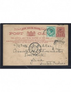 Tarjeta entero postal Australia Nueva Gales del Sur Otros Mundial - 1900 a 1930.