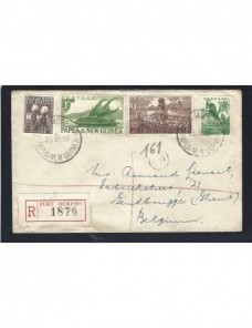 Carta certificada Papua Nueva Guinea Colonias y posesiones - Desde 1950.