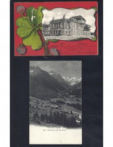 Dos tarjetas postales ilustradas Suiza Otros Europa - 1900 a 1930.