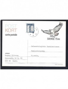Lote temático. Tema aves. Tarjeta entero postal Suecia timbre águila Entero Postales.