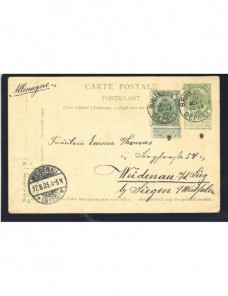 Tarjeta entero postal Bélgica 75 aniv. Casa Real Otros Europa - 1900 a 1930.