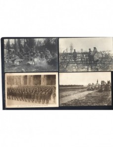 Cuatro tarjetas postales ilustradas Alemania I Guerra Mundial soldados Imperios Centrales - I Guerra Mundial.