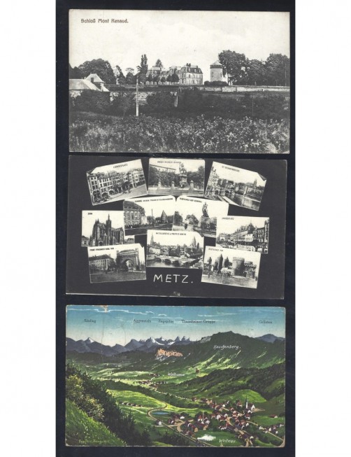 Tres tarjetas postales ilustradas Alemania I Guerra Mundial felpost Imperios Centrales - I Guerra Mundial. Tres tarjetas postales ilustradas Alemania I Guerra Mundial felpost Imperios Centrales - I Guerra Mundial.