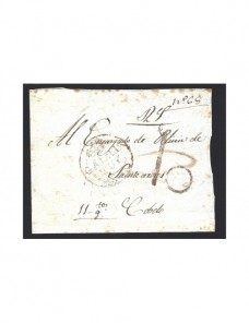 Carta España prefilatelia Tuy marca de origen España - Siglo XIX.