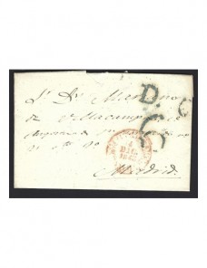 Carta España prefilatelia Ciudad Real matasellos Baeza España - Siglo XIX.
