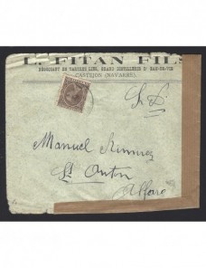 Carta España Alfonso XIII Castejón España - Siglo XIX.