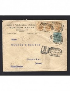 Carta certificada España Alfonso XIII España - 1900 a 1930.