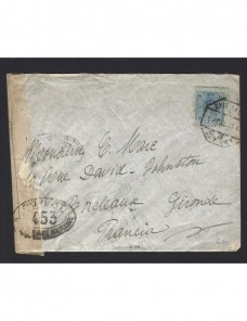 Carta España Alfonso XIII censura I Guerra Mundial ambulante ff.cc. España - 1900 a 1930.