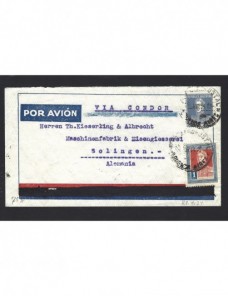 Carta correo aéreo Argentina línea Condor Zeppelin  Otros Mundial - 1931 a 1950.