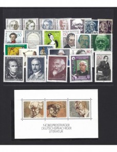 Lote temático. Tema personajes históricos. Sellos y H.B. Alemania Sellos.