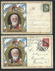 Lote temático. Tema historia del correo. Dos tarjetas e.p. Alemania Entero Postales.