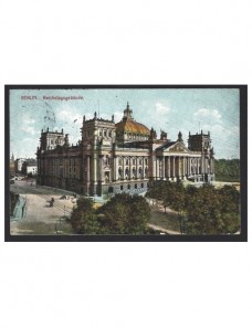 Tarjeta postal ilustrada Alemania Reichstag Alemania - 1900 a 1930.