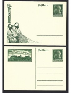 Dos tarjetas entero postales Alemania III Reich Alemania - 1931 a 1950.