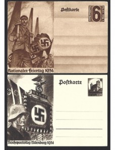 Dos tarjetas entero postales Alemania III Reich Alemania - 1931 a 1950.