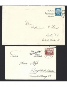 Cuatro cartas Alemania III Reich matasellos especiales Alemania - 1931 a 1950.