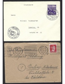 Cuartro cartas Alemania III Reich matasellos especiales Anchluss Alemania - 1931 a 1950.