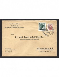 Carta Alemania III Reich franqueo mixto Anchluss y matasellos F.D.C. Alemania - 1931 a 1950.
