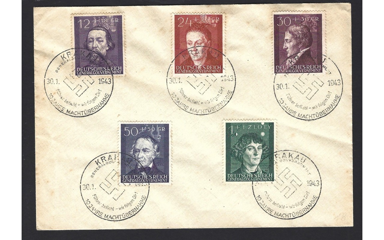Carta Alemania ocupación Polonia II Guerra Mundial matasellos especial Potencias del eje - II Guerra Mundial.