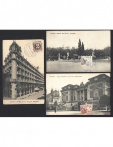 Lote de 3 tarjetas postales ilustradas Madrid años 40 España - 1931 a 1950.