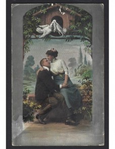 Tarjeta postal ilustrada España imagen romántica España - 1900 a 1930.