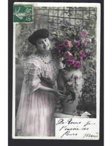 Tarjeta postal ilustrada Francia fotografía dedicada Francia - 1900 a 1930.