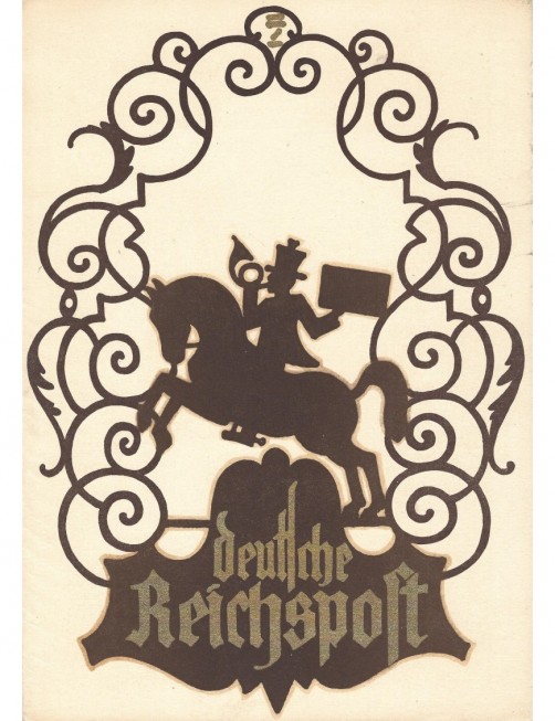 Telegrama de lujo Alemania motivo correo Alemania - 1931 a 1950.