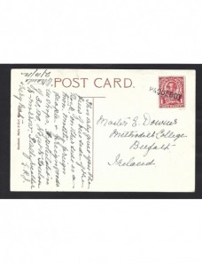 Tarjeta postal Gibraltar marca paquebot Colonias y posesiones - 1900 a 1930.