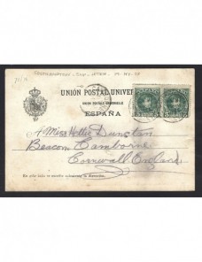 Tarjeta postal España Canarias correo marítimo España - 1900 a 1930.