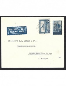 Carta Bélgica correo aéreo Otros Europa - 1931 a 1950.