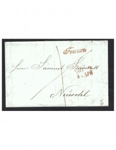 Carta Imperio Austriaco prefilatelia marca Franco Otros Europa - Siglo XIX.