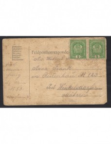 Tarjeta postal correo de campaña Austria Hungría I Guerra Mundial Imperios Centrales - I Guerra Mundial.